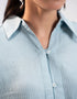 TEXTURED BUTTON DOWN SHIRT